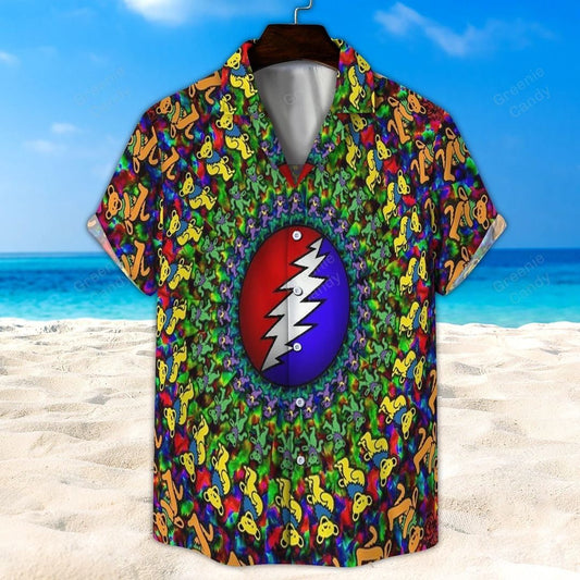 Grateful Dead Lightning Bolt Mandala Hawaiian Shirt - Moonbestprint