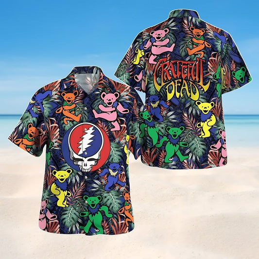 Tropical Dancing Bears Grateful Dead Hawaiian Shirt – Moonbestprint