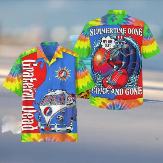 Grateful Dead Summertime Done Come And Gone Hawaiian Shirt - Moonbestprint
