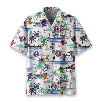 Grateful Dead Dancing Bears Beach Hawaiian Shirt – Moonbestprint
