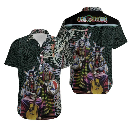 Grateful Dead Tribal Aloha Hawaiian Shirt - Moonbestprint