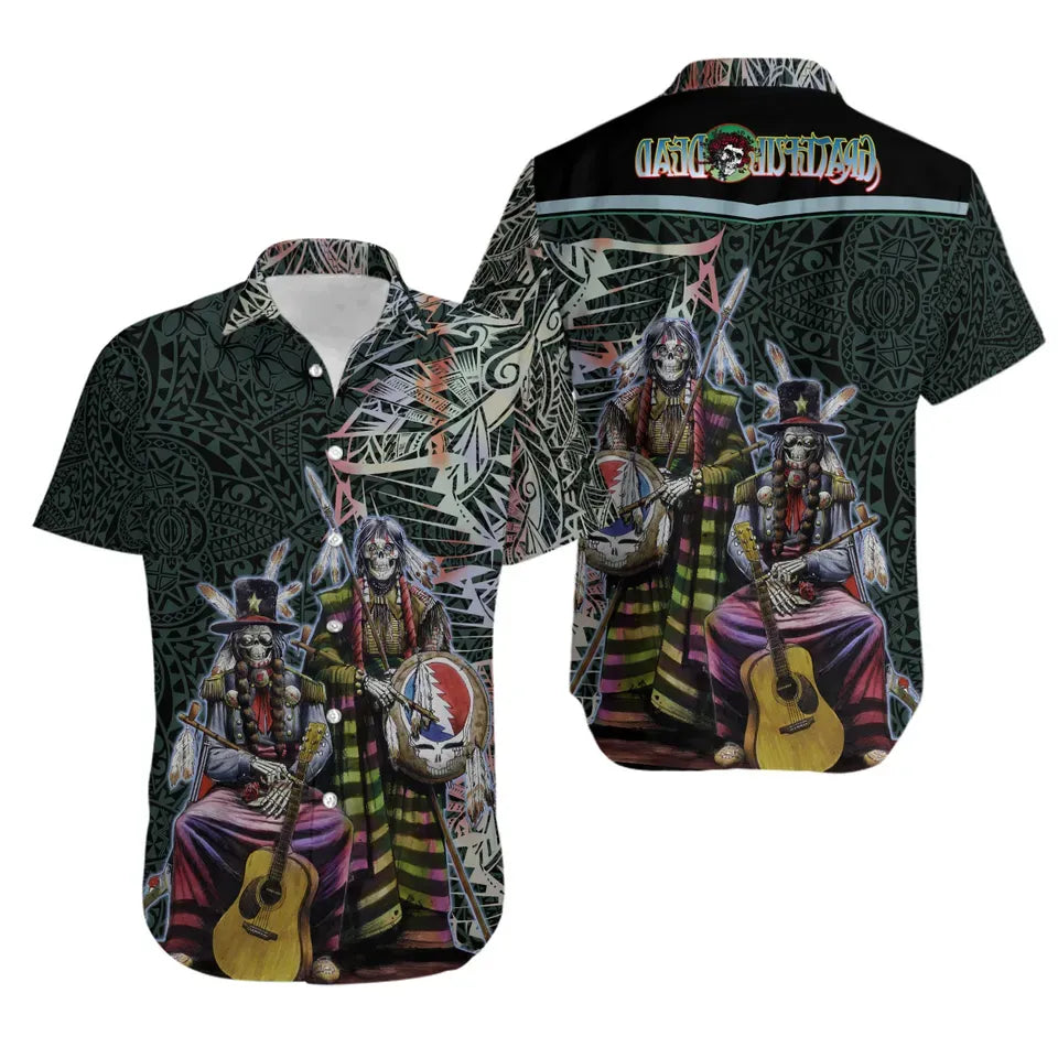 Grateful Dead Tribal Aloha Hawaiian Shirt – Moonbestprint