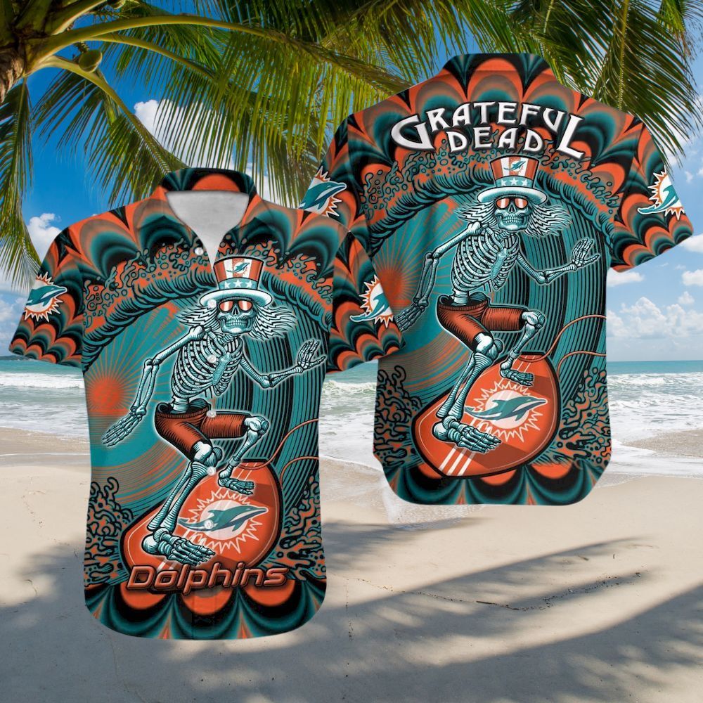 Miami Dolphins Grateful Dead Hawaiian Shirt – Moonbestprint