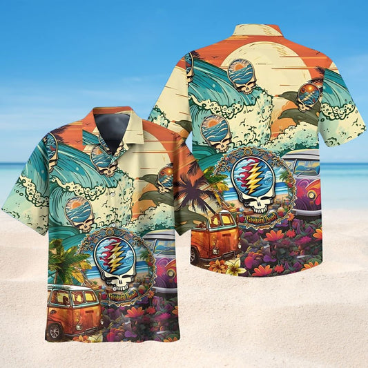 Sunset Surf Grateful Dead Hawaiian Shirt - Moonbestprint