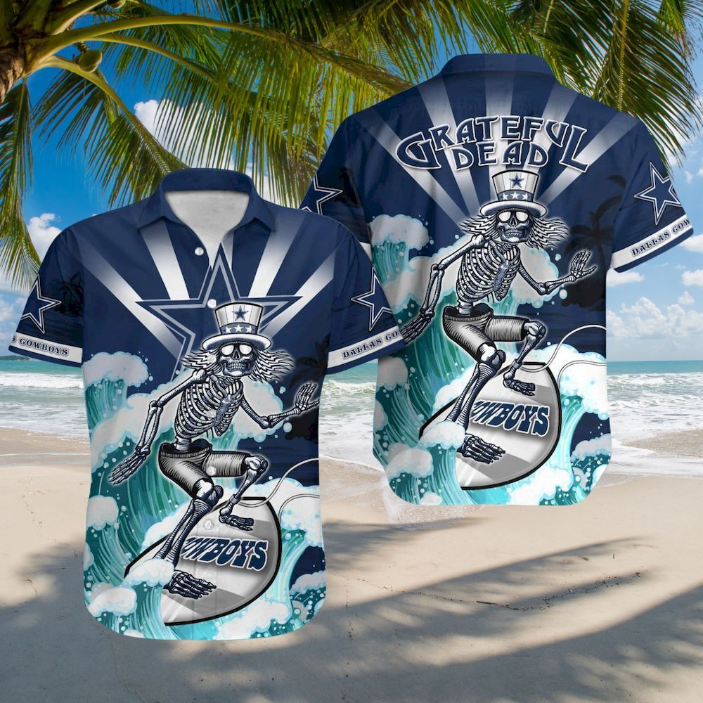 Dallas Cowboys Grateful Dead Hawaiian Shirt – Moonbestprint