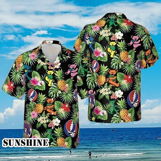 Tropical Fruit Grateful Dead Rock Band All Printed Hawaiian Shirt - Moonbestprint