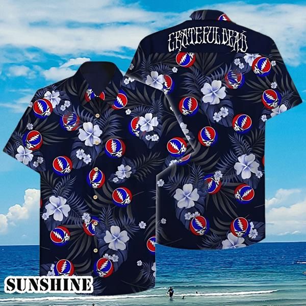 Grateful Dead Logo Tropical Hawaiian Shirt - Moonbestprint