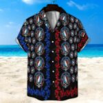 Grateful Dead Roses and Lightning Bolt Hawaiian Shirt – Moonbestprint
