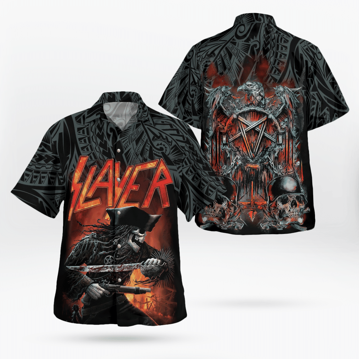 Slayer Skull Aloha Hawaiian Shirt – Moonbestprint