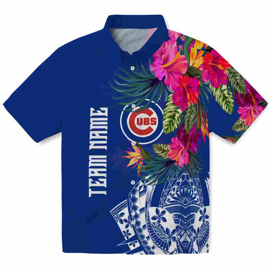 Chicago Cubs Floral Polynesian Blue Aloha Aloha - Moonbestprint