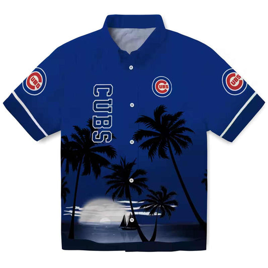 Chicago Cubs Beach Sunset Blue Black Aloha Hawaiian Shirt – Moonbestprint