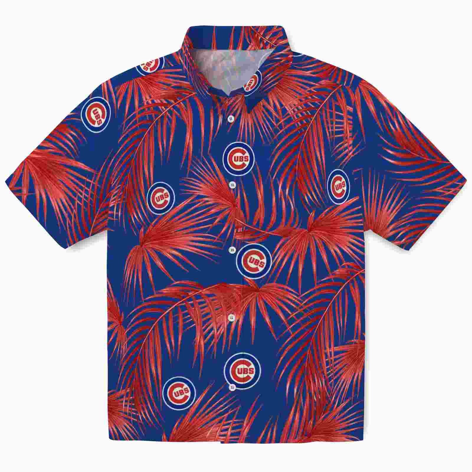 Chicago Cubs Leafy Palms Blue Aloha Hawaiian Shirt – Moonbestprint