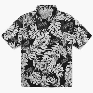 Chicago Cubs Monstera Leaf Pattern Black Aloha Hawaiian Shirt – Moonbestprint