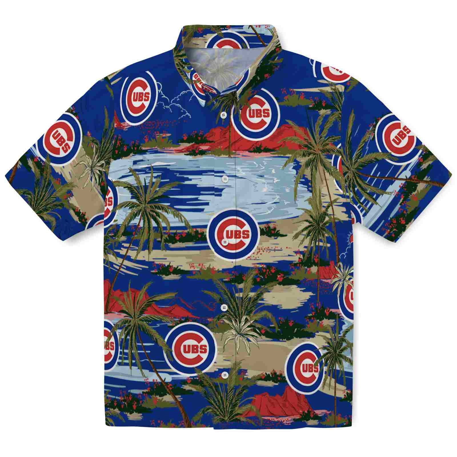 Chicago Cubs Palm Horizon Blue Aloha Hawaiian Shirt – Moonbestprint