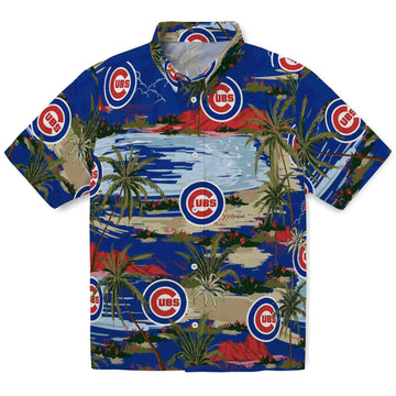 Chicago Cubs Palm Horizon Blue Aloha Hawaiian Shirt – Moonbestprint