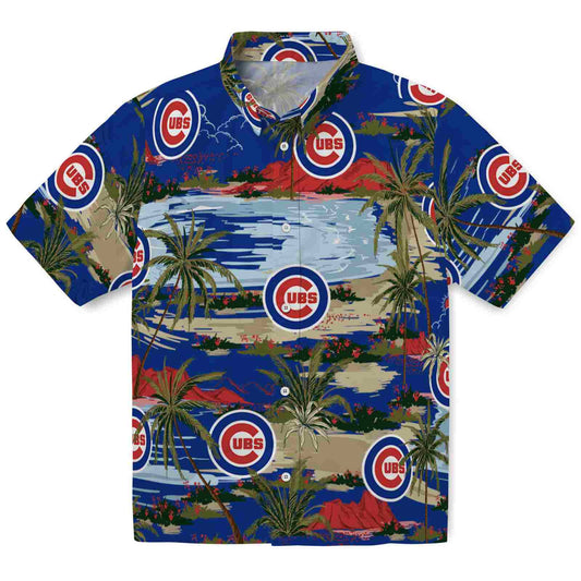 Chicago Cubs Palm Horizon Blue Aloha Hawaiian Shirt – Moonbestprint