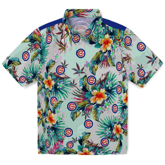 Chicago Cubs Tropical Foliage Green Aloha Hawaiian Shirt - Moonbestprint