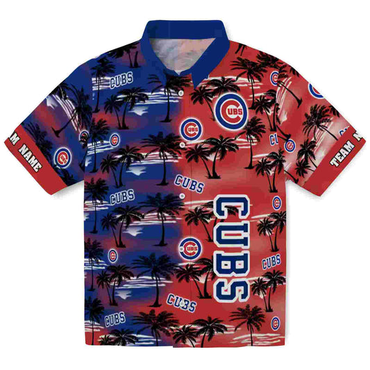 Chicago Cubs Palm Silhouettes Blue Aloha Hawaiian Shirt – Moonbestprint
