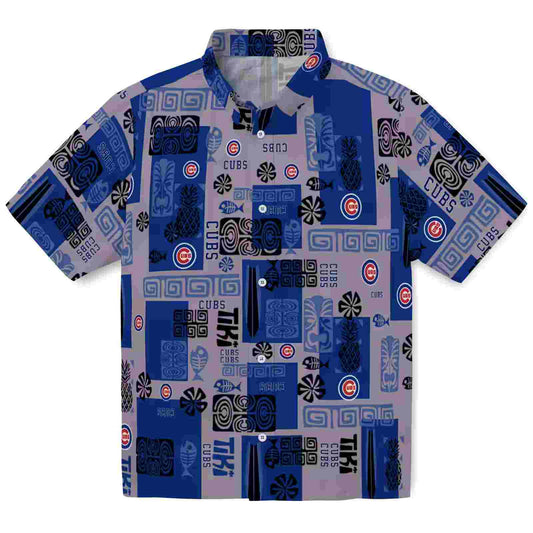 Chicago Cubs Tribal Symbols Blue Aloha Hawaiian Shirt - Moonbestprint