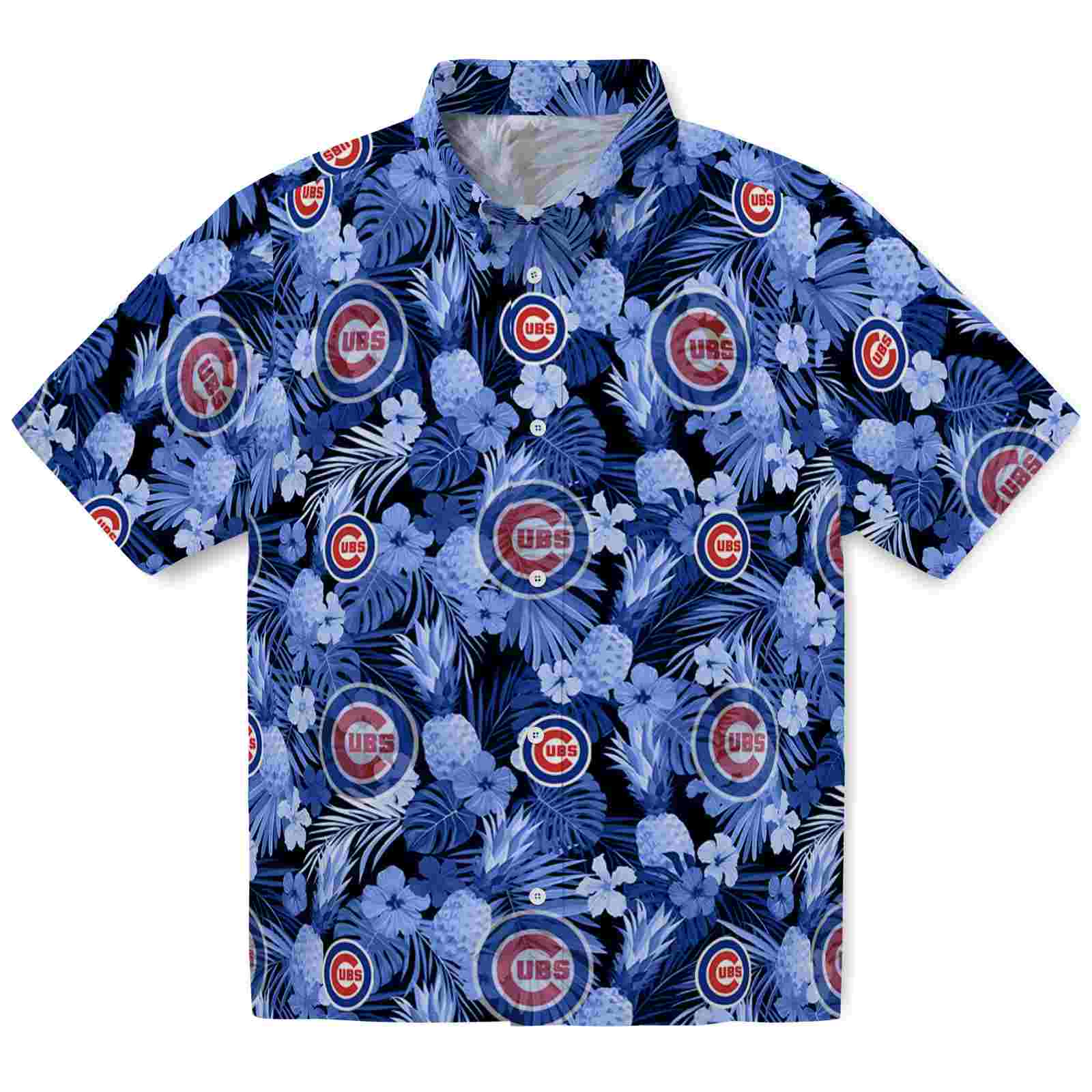 Chicago Cubs Floral Pineapple Blue Aloha Hawaiian Shirt – Moonbestprint