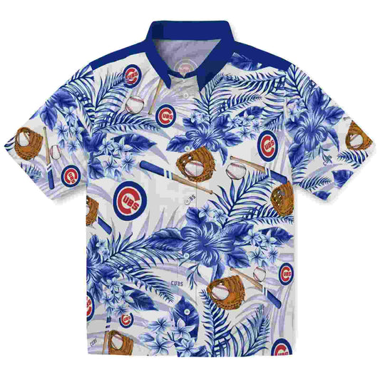 ized Chicago Cubs Floral Baseball Blue White Aloha Hawaiian Shirt – Moonbestprint