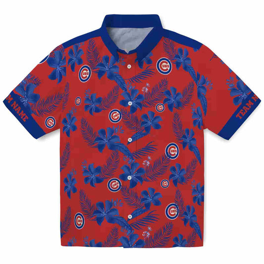 Chicago Cubs Botanical Print Red Aloha Hawaiian Shirt - Moonbestprint