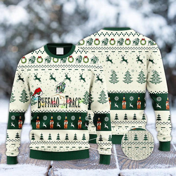 Buffalo Trace Bourbon Reindeer Snowy Night Ugly Sweater – Moonbestprint