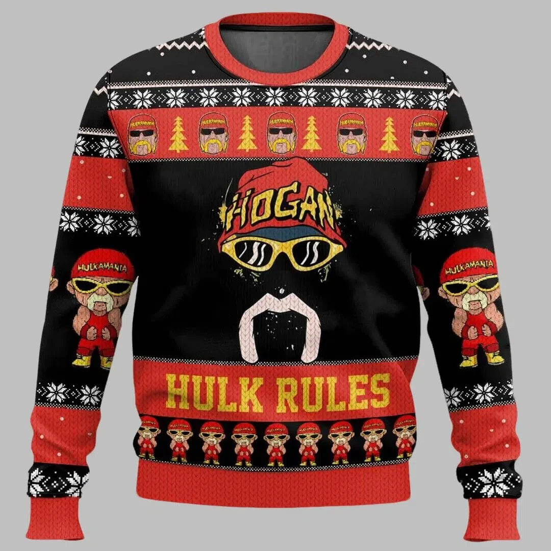 Hulk Rules Hulk Hogan Ugly Christmas Sweater – Moonbestprint