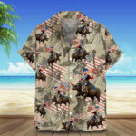 Riding Rhino Hawaiian Shirt Campaign Hawaiian Button Shirt Gifts For Voters – Moonbestprint