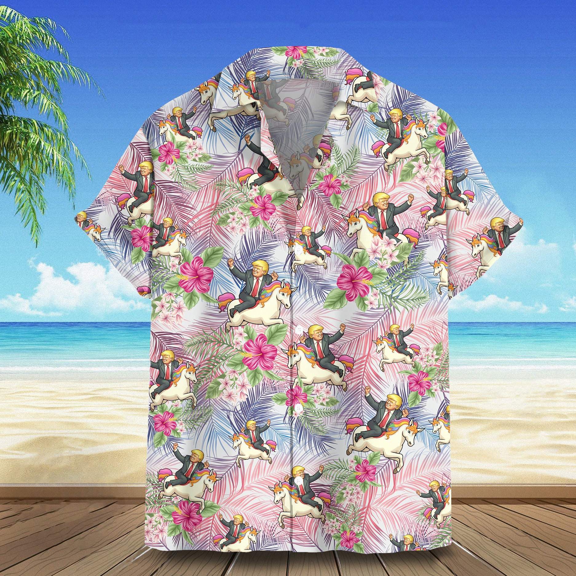 2026 Hawaiian Shirt Riding Unicorn Funny Summer Shirt Gifts For Father – Moonbestprint