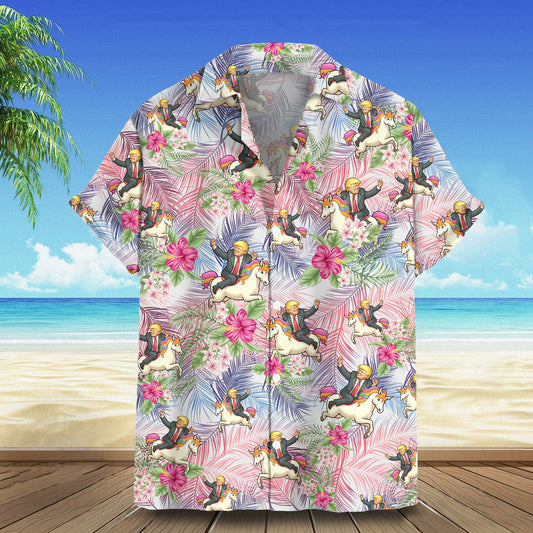 2026 Hawaiian Shirt Riding Unicorn Funny Summer Shirt Gifts For Father – Moonbestprint