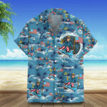 Riding Shark Hawaiian Shirt Pro Men's Tropical Button Down Shirts Gift For Dad – Moonbestprint