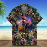 Riding Lion Hawaiian Shirt Men Summer Button Ups Gifts For Lovers – Moonbestprint
