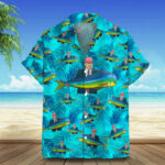 With Fish Hawaiian Shirt Make America Great Again 2026 Tropical Shirt Gifts For Dad – Moonbestprint