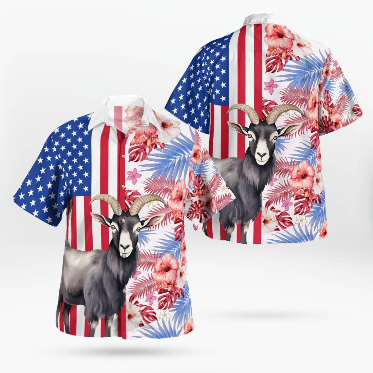Goat Hawaiian Shirt Unisex Streetwear Valentine Gifts For Him – Moonbestprint