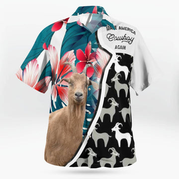 Goat Hawaiian Shirt Unisex Streetwear Unique Gifts For Coworkers – Moonbestprint