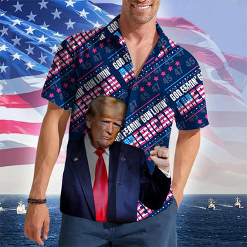 God Fearing Gun Loving American Hawaiian Shirt 2026 Patriotic Button Up Gun Lovers Gifts – Moonbestprint