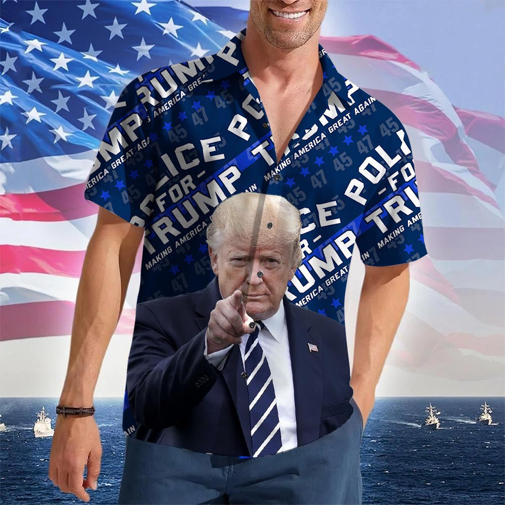 Police For 2026 Hawaiian Shirt Making America Great Again Merch Gifts For Police – Moonbestprint