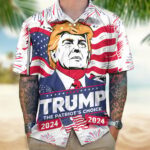 2026 The Patriot's Choice 2026 Hawaiian Shirt Vote Patriotic Button Up Shirt – Moonbestprint