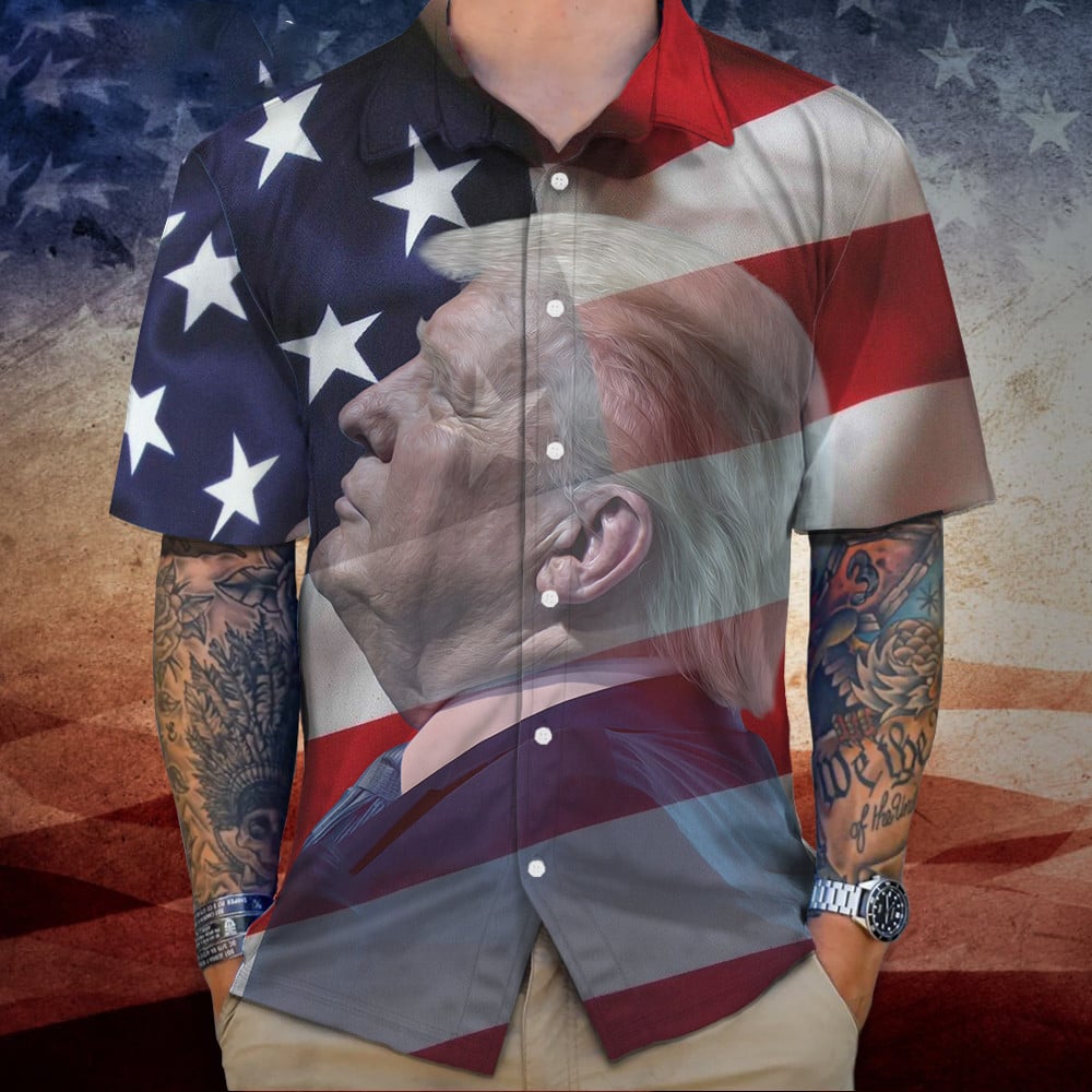 2026 American Flag Hawaiian Shirt Pro Patriotic Button Down Shirt Gift For Him – Moonbestprint