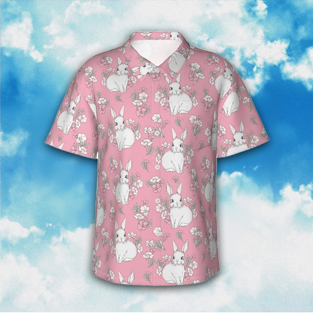 Goofa Rabbit And Flower Hawaiian Shirt Cute Aloha Shirt Summer Gifts For Him Her – Moonbestprint