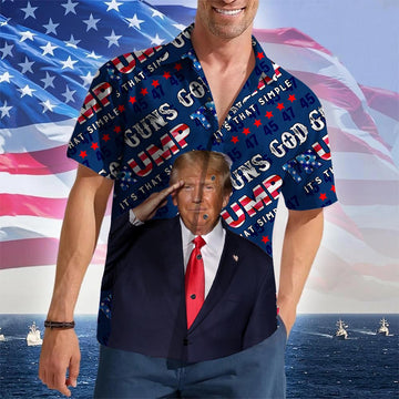 God Guns It's That Simple Hawaiian Shirt 2026 Merch Pro Button Up Shirt Men's – Moonbestprint
