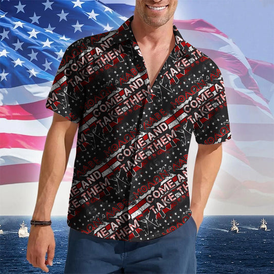 Come And Take Them Moaon Aabe Hawaiian Shirt 2nd Amendment Button Up Shirt Gifts For Gun Lovers – Moonbestprint