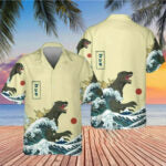 Godzilla Hawaiian Shirt Men's Summer Button Up Shirts Gifts For Dad – Moonbestprint