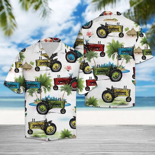 John Deere Hawaiian Shirt Tractor Summer Button Shirts Best Gifts For Farmers – Moonbestprint