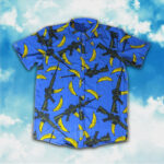 Tactical Hawaiian Shirt Banana And Guns Button Up Shirt Gifts For Gun Lovers Summer – Moonbestprint