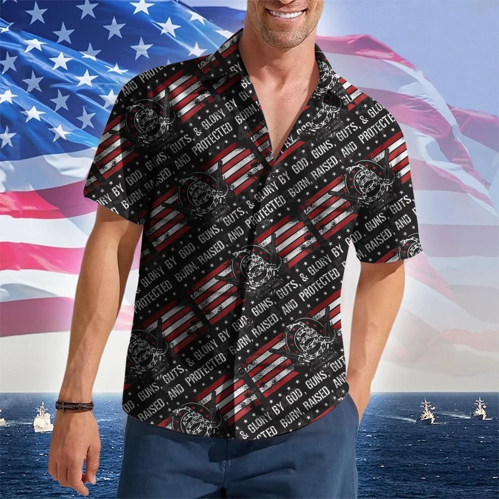 By God Guns Guts And Glory Hawaiian Shirt Support 2nd Amendment Patriotic Button Up Shirt – Moonbestprint
