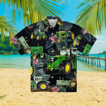 John Deere Hawaiian Shirt Men's Summer Button Ups Gifts For Farmers – Moonbestprint