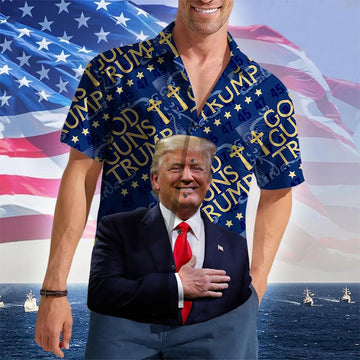 God Guns Hawaiian Shirt 2026 Merch Patriotic Button Up Shirt Gifts For Gun Lovers – Moonbestprint