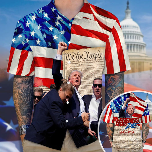Legends Never Die Fight Hawaiian Shirt American Flag Shirt Pro 2026 Merch – Moonbestprint